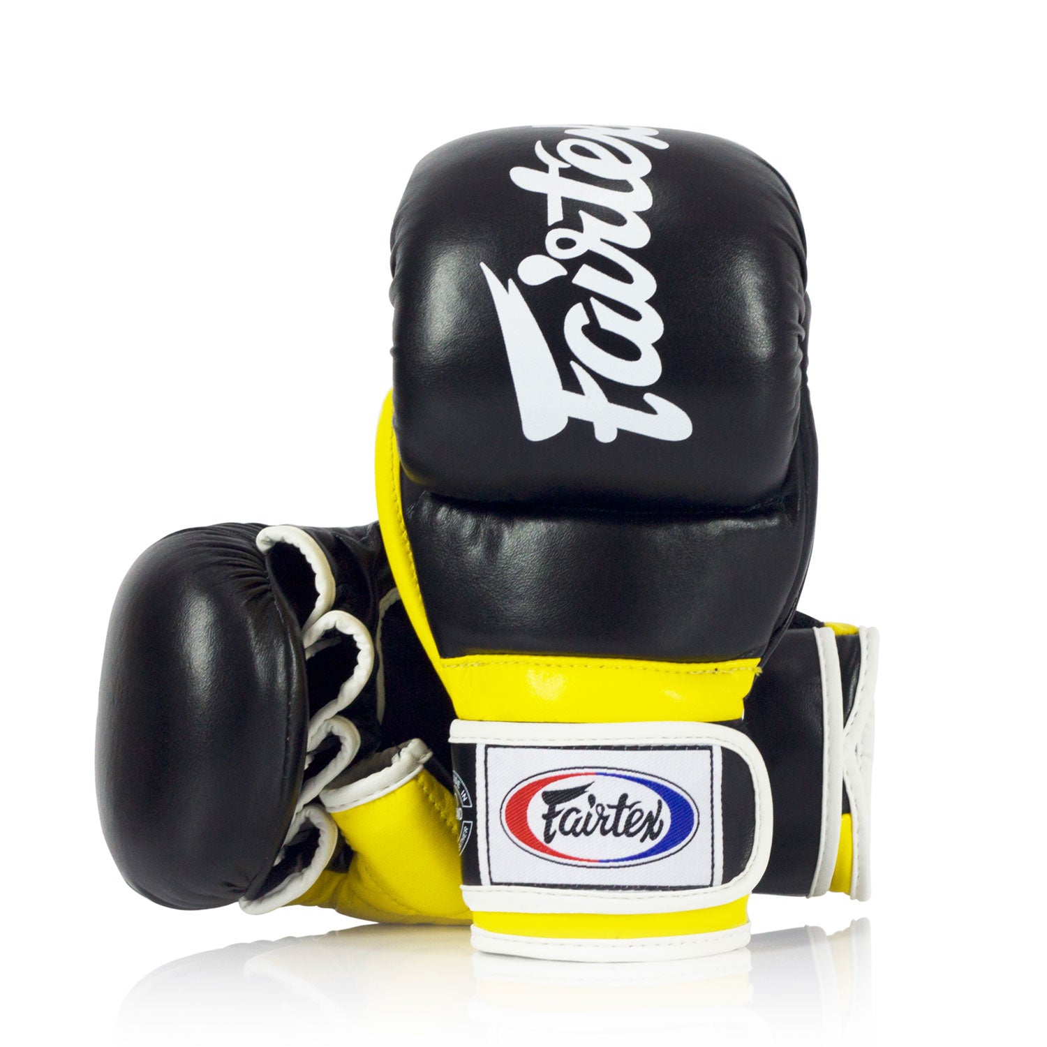 Image of FGV18 Fairtex Black-Yellow Super Sparring MMA Gloves