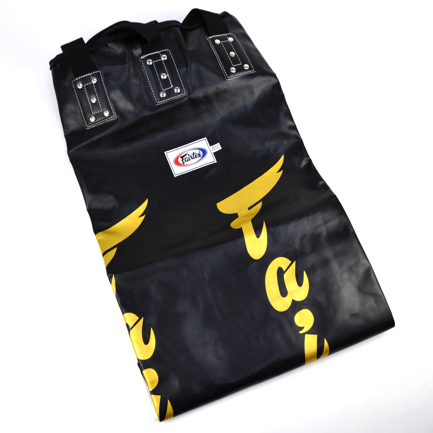 Image of HB6 Fairtex Black-Gold 6ft Muaythai Banana Bag (UN-FILLED)