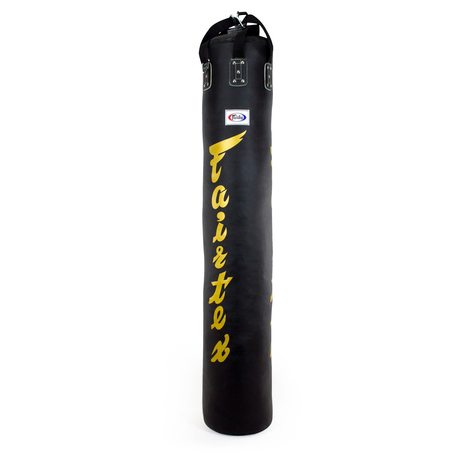 Image of HB6 Fairtex Black-Gold 6ft Muaythai Banana Bag (FILLED)