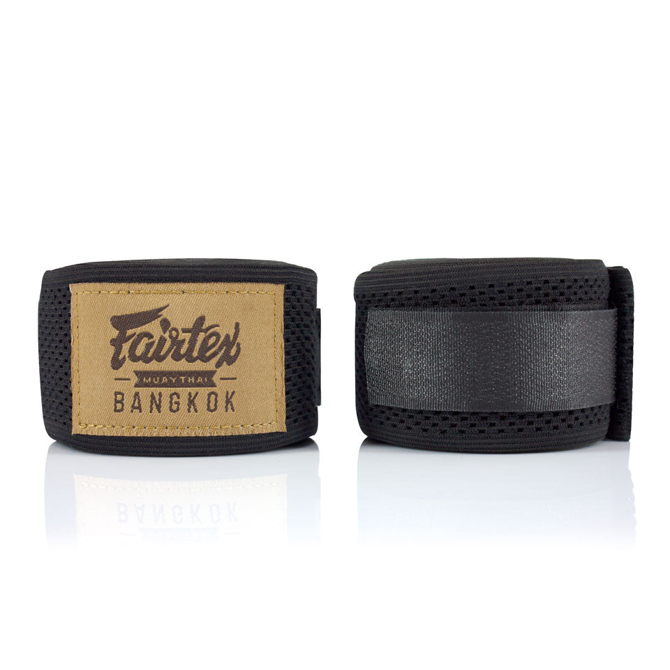 Image of HW4 Fairtex Black Mesh Hand Wraps