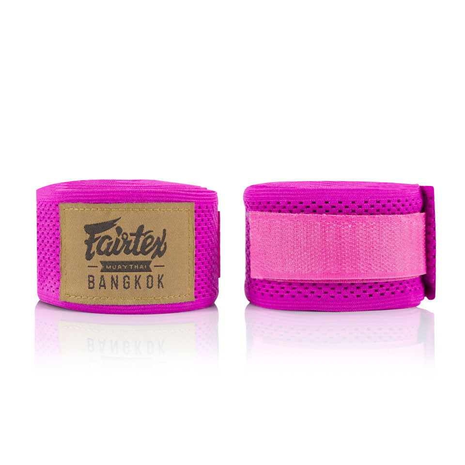 Image of HW4 Fairtex Pink Mesh Hand Wraps