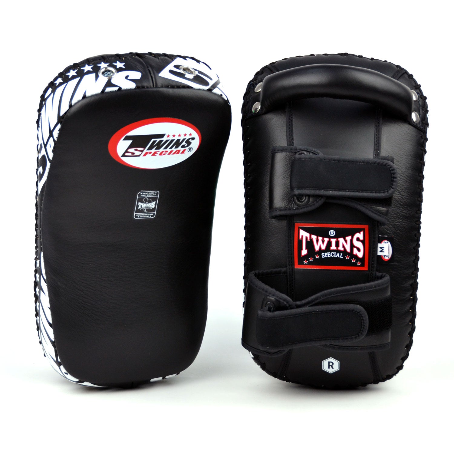 Image of KPL10 Twins Black Leather Thai Kick Pads