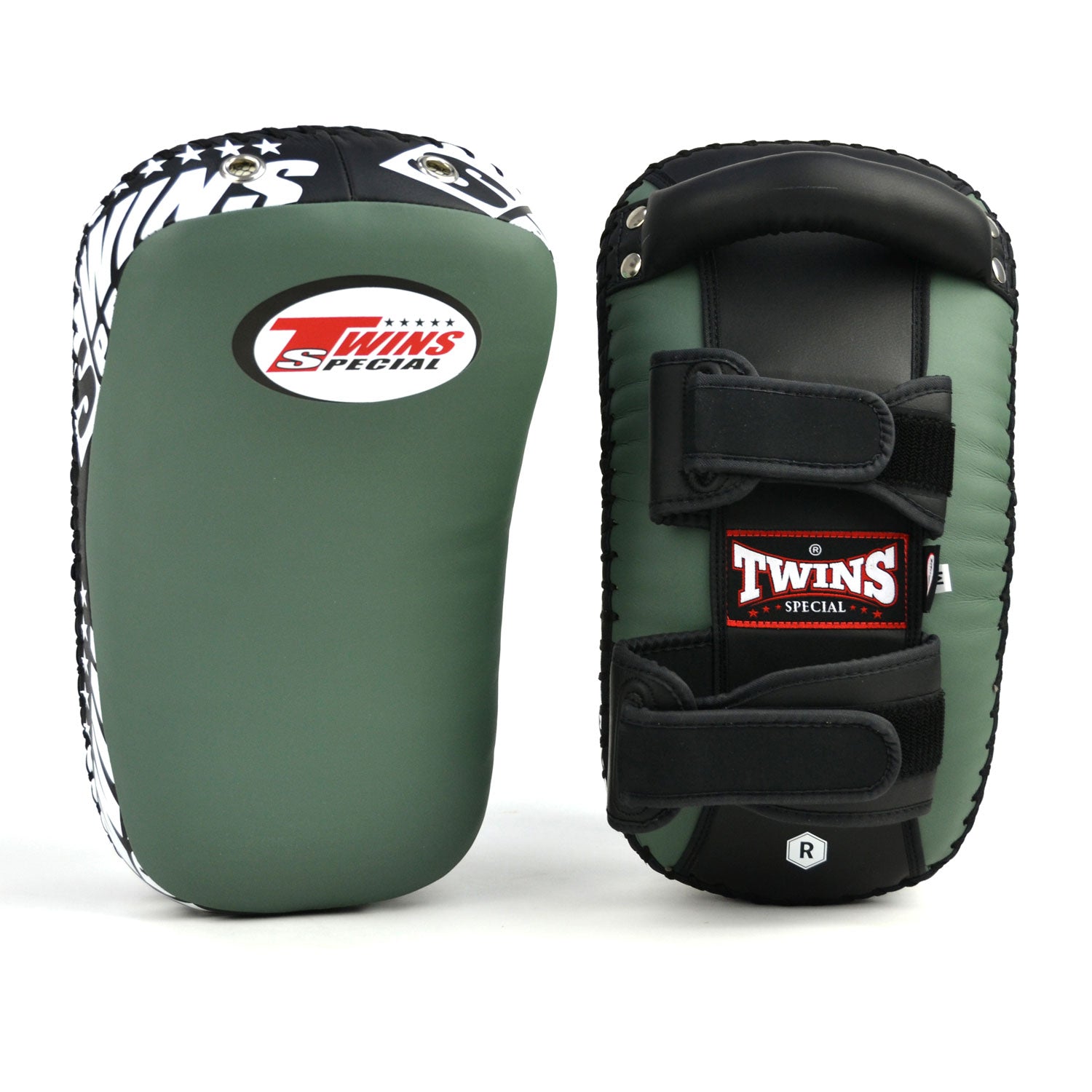 Image of KPS10 Twins Olive-Black Light Weight Thai Kick Pads
