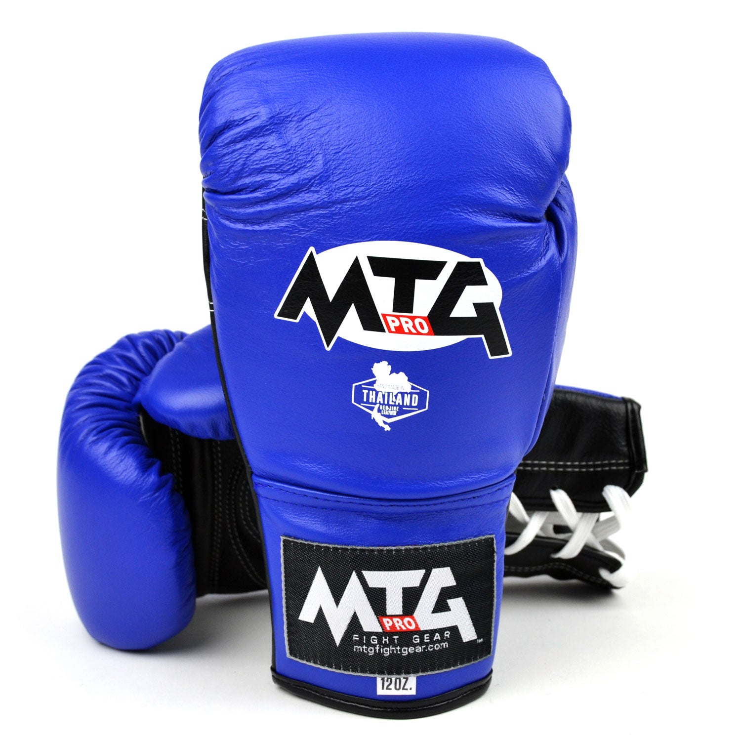 Image of LG2 MTG Pro 3-Tone Blue Lace-up Boxing Gloves