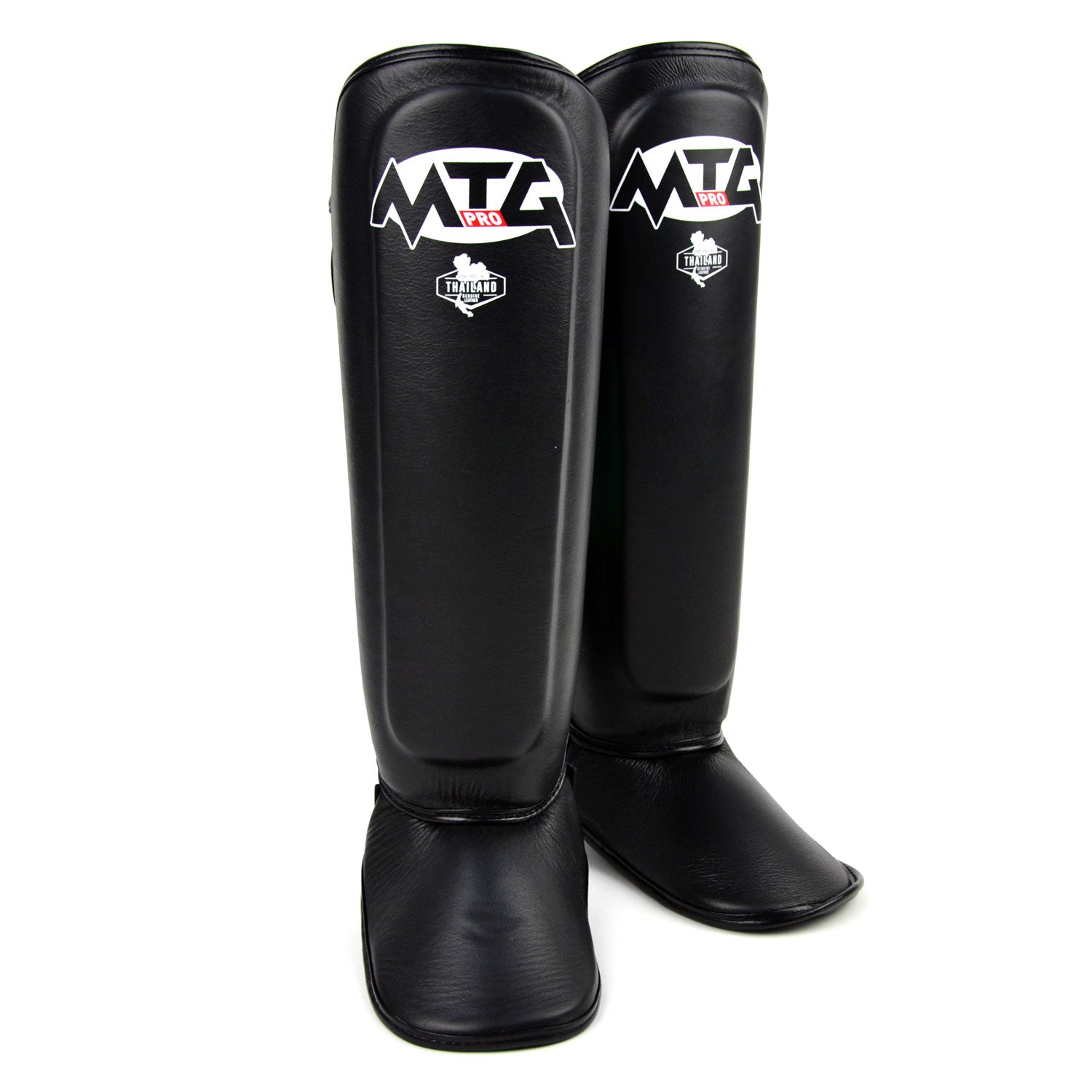 Image of SF1 MTG Pro Black Leather Shin Pads