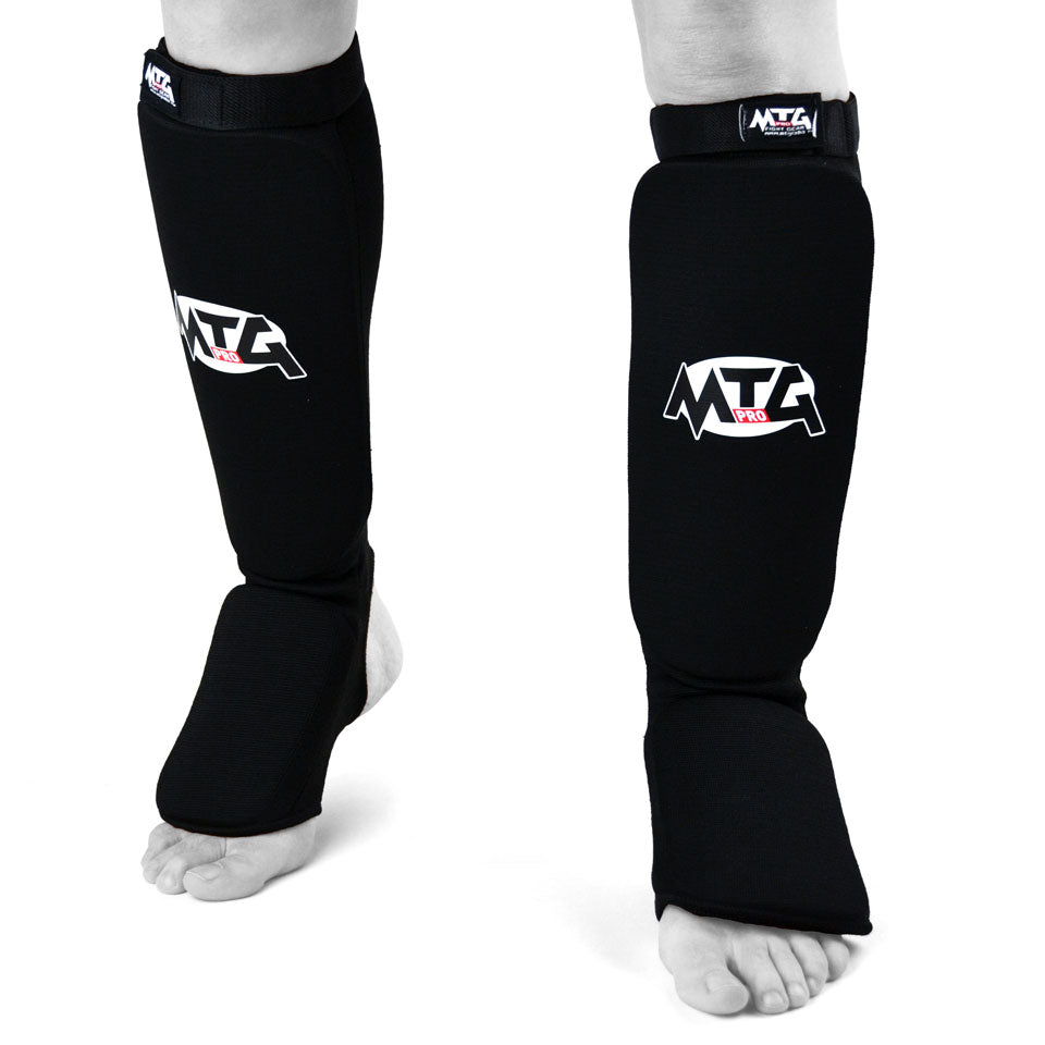 Image of SF2 MTG Pro Black Elastic Shin Pads