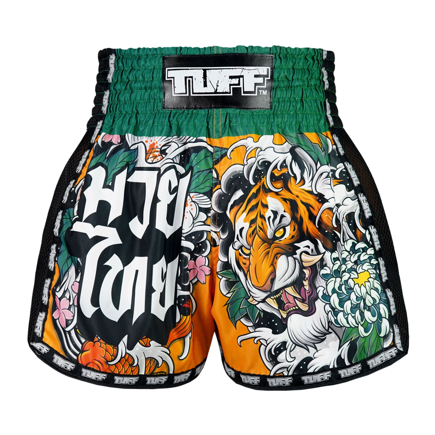 Image of MSC105 TUFF Muay Thai Shorts New Retro Style Tora Mori to Kingyo