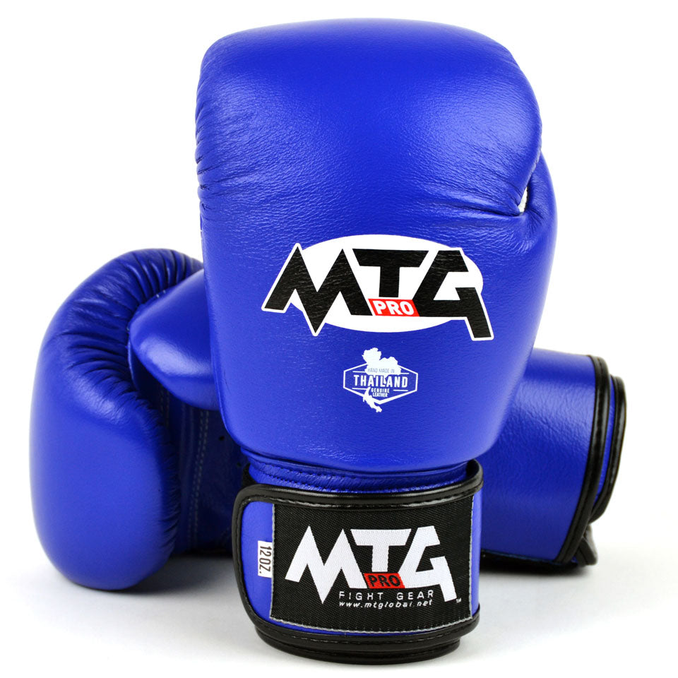 Image of VG1 MTG Pro Blue Velcro Boxing Gloves