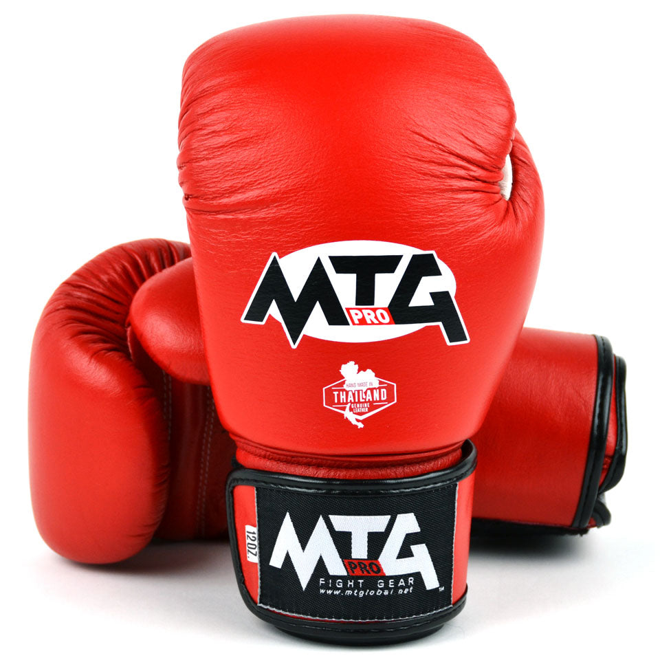 Image of VG1 MTG Pro Red Velcro Boxing Gloves