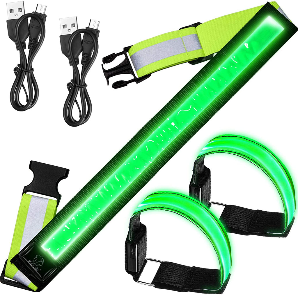 usb rechargeable led reflective belt