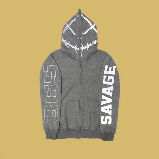 SAVAGE 3M ZIP HOODIE - RED – 365clothing