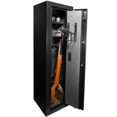 Barska-AX11898-Tall-Biometric-Rifle-Safe-open-rifles-inside