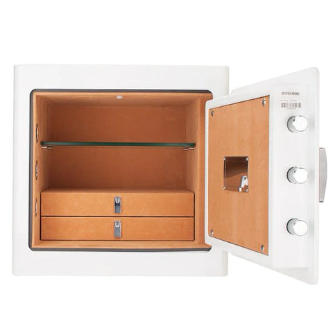 Barska AX13104 White Jewelry Safe V2 open empty