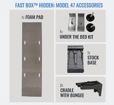SecureIt Tactical FB-47-01 Fast Box Hidden Gun Safe Accessory Kit