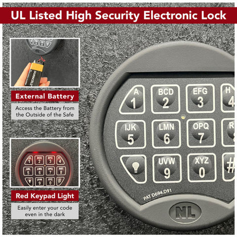 Stealth-UL23-Fireproof-Gun-Safe-lock-features