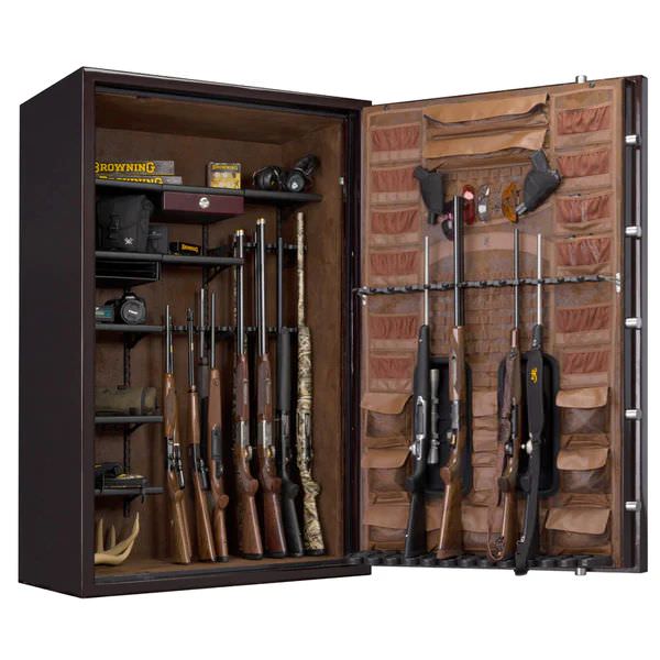 Browning TL-30 Gun Safe open and stocked