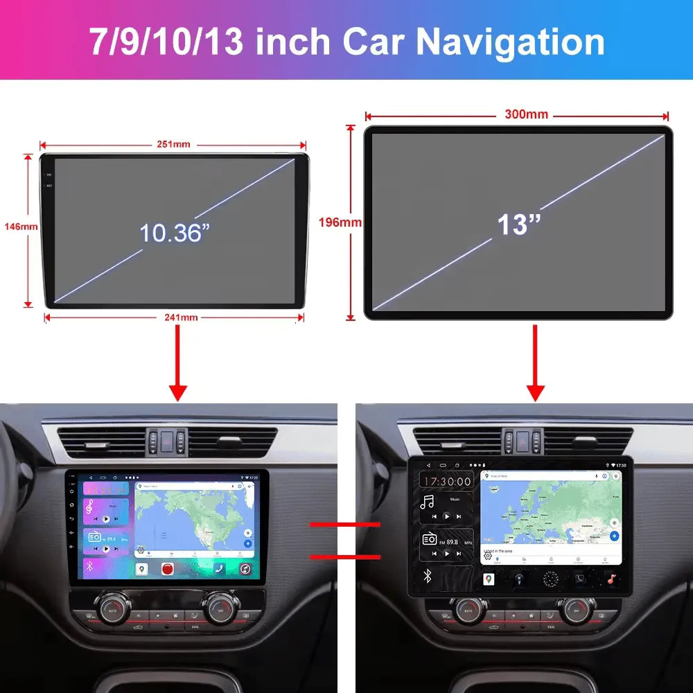 Autoradio Jmance Android 13 - Écran Qled 13 Pouces, 6G+128G, Carplay & Android Auto | Android 14 | Écran Tactile | Bluetooth | GPS