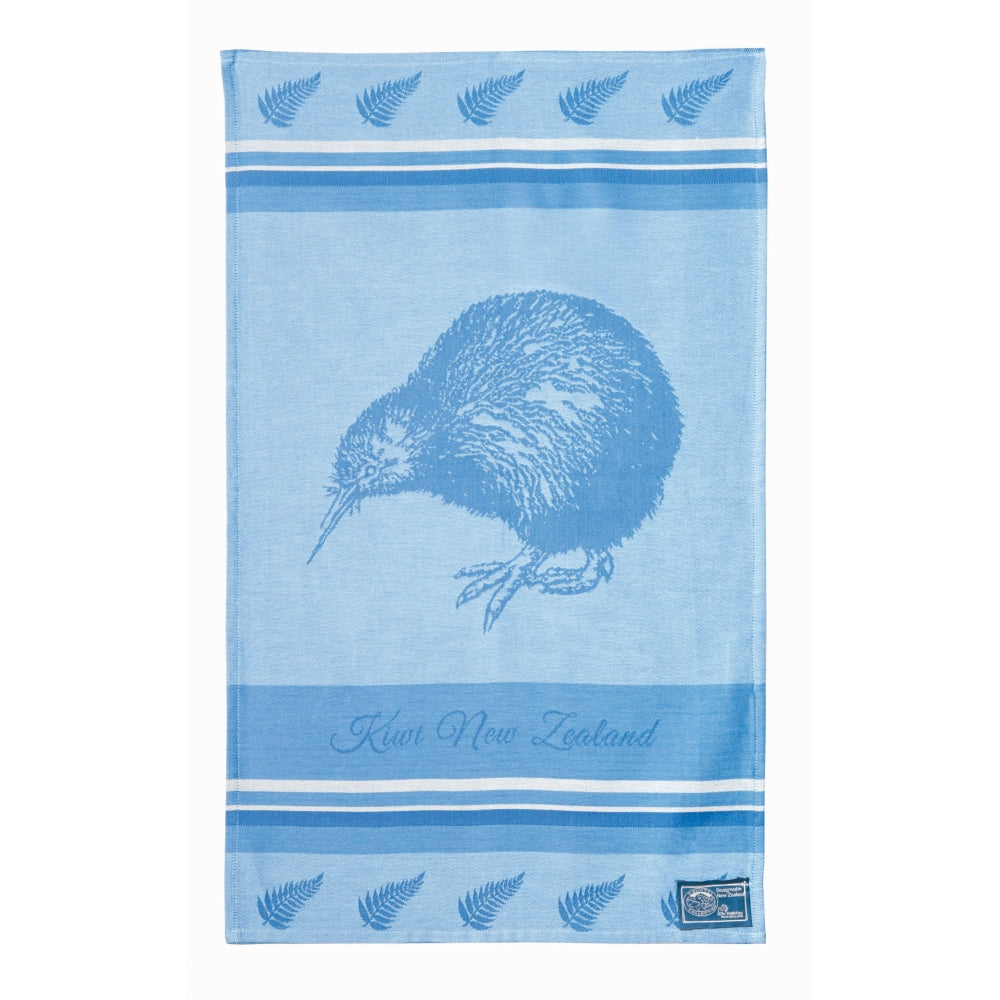 Tea Towel - Kiwi NZ Blue Jacquard