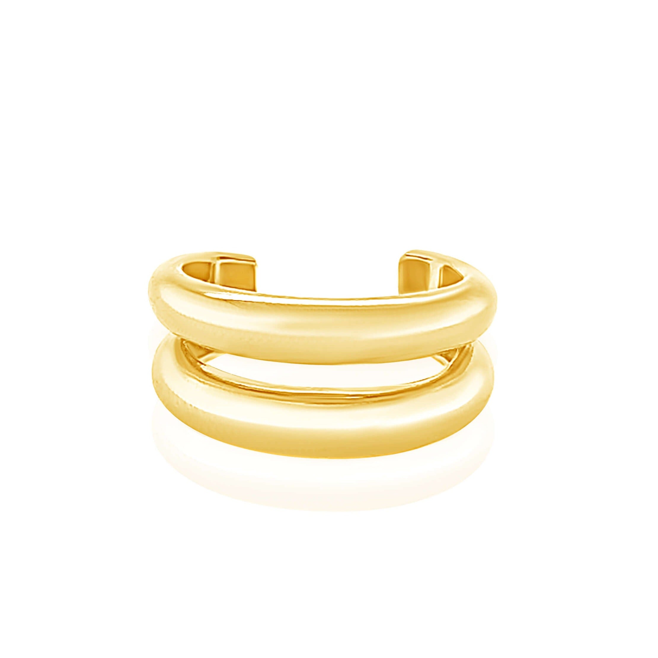 Gold Double Layered Ring Jewelry – MadebyMelania