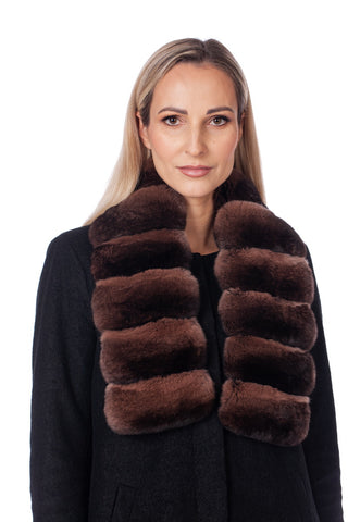 Brown Chinchilla Fur Scarf