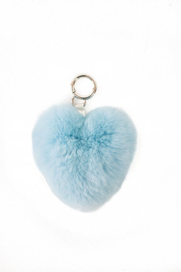 Blue Chinchilla Fur Bag Charm