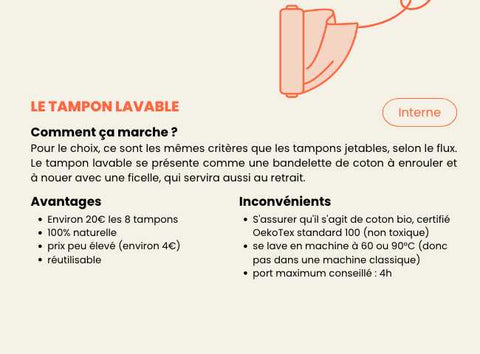 Le tampon hygiénique, on connaît, mais sa version lavable ? Alternative menstruelle saine