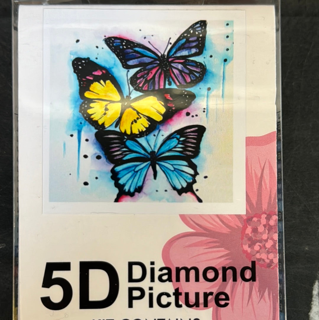 Billede af Diamond Painting Sommerfugle 20x20cm