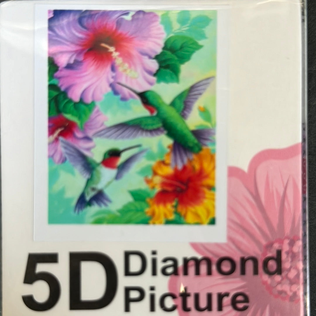 Billede af Diamond Painting Fugle og blomster 30x40cm
