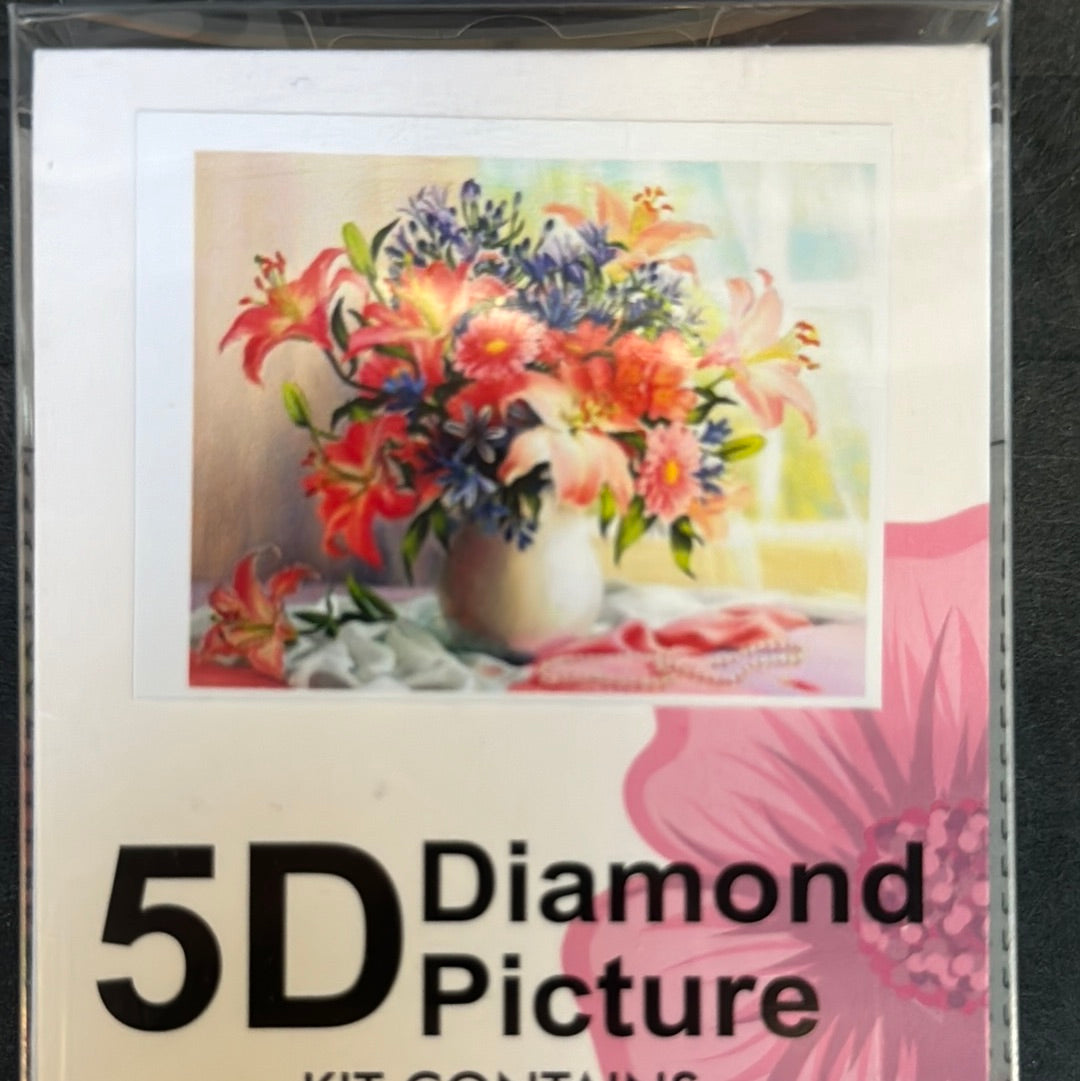 Billede af Diamond Painting Blomster i vase 30x40cm