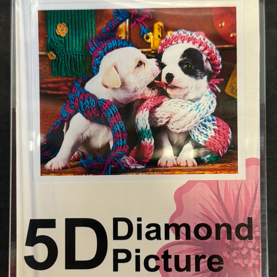 Billede af Diamond Painting Hundehvalpe 50x40cm hos Dealshoppen