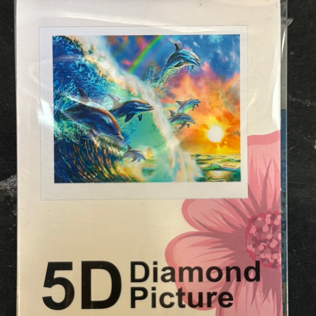 Billede af Diamond Painting Delfiner 20x30cm hos Dealshoppen