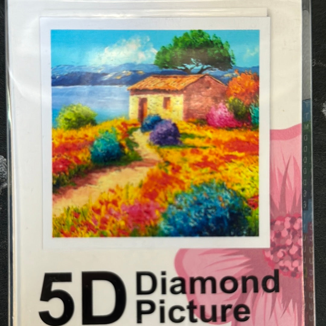 Billede af Diamond Painting Mark med hus 20x20cm