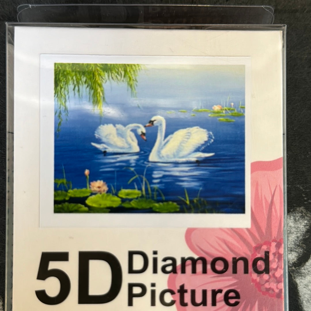 Billede af Diamond Painting Svaner 30x40cm hos Dealshoppen