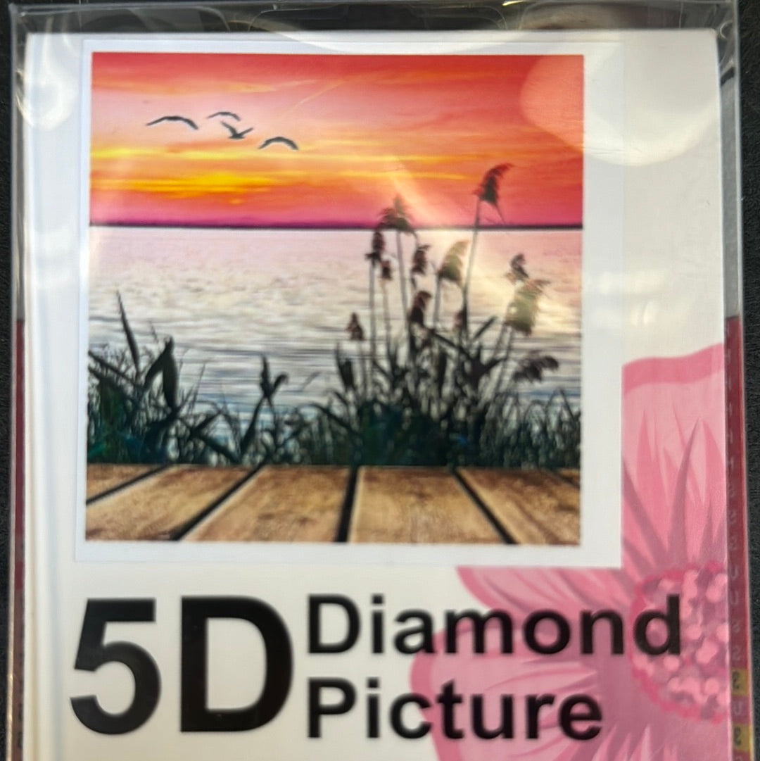 Billede af Diamond Painting Solnedgang 30x30cm hos Dealshoppen