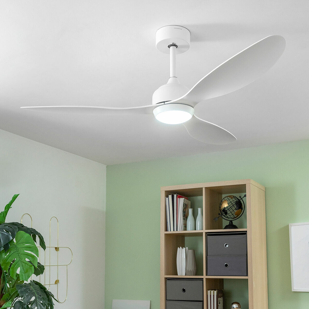 Billede af Loftsventilator med LED-lys og 3 ABS-vinger Flaled InnovaGoods Hvid 36 W 52" Ø132 cm