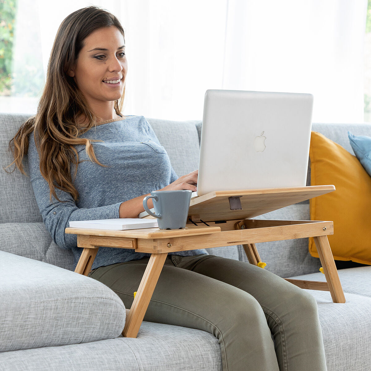 Billede af Sammenfoldeligt støttebord i bambus Lapwood InnovaGoods