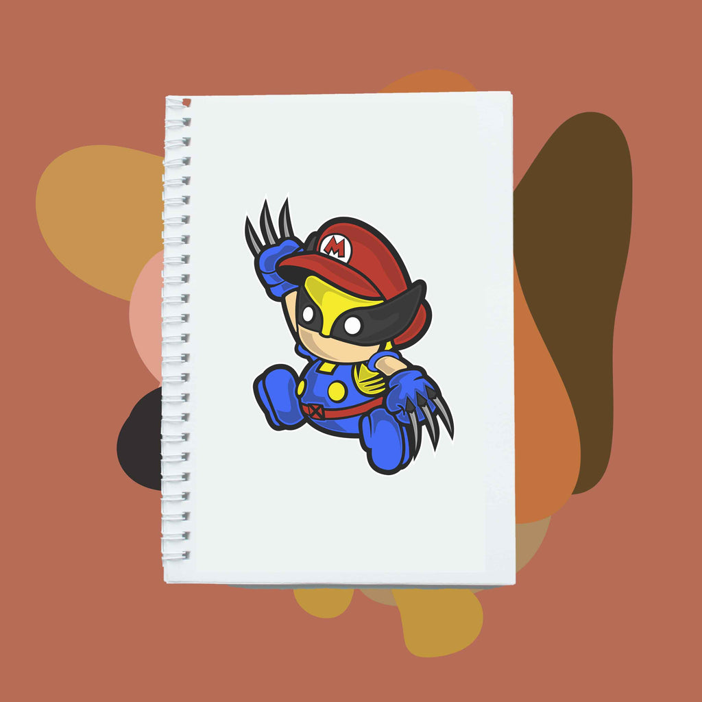 Sổ tay notebook giấy ford in hình Super Heroes Mario Wolverine ...