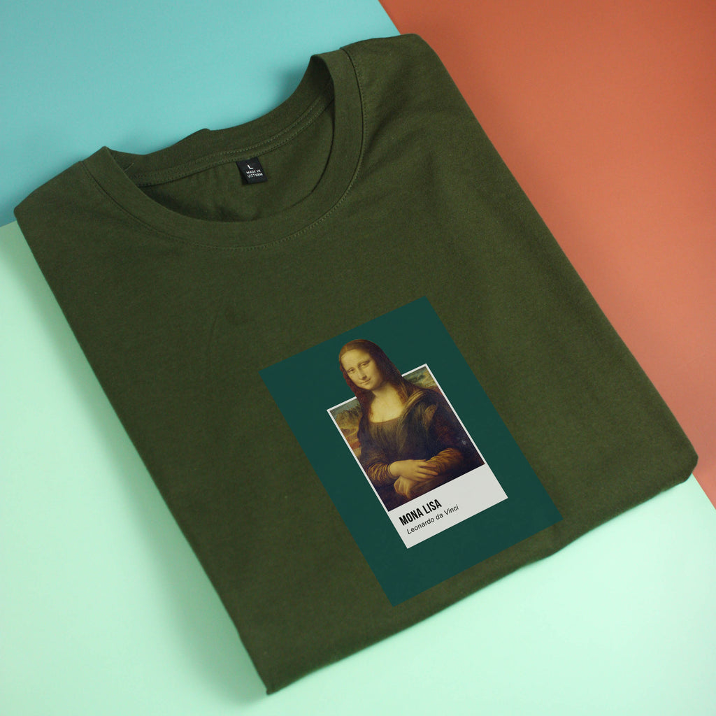 Áo thun unisex cotton 100% in hình Pantone - Mona Lisa (nhiều màu ...