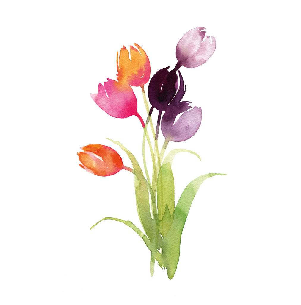 Bouquet de tulipe à l'aquarelle