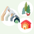 Mountains, House, Fir Trees