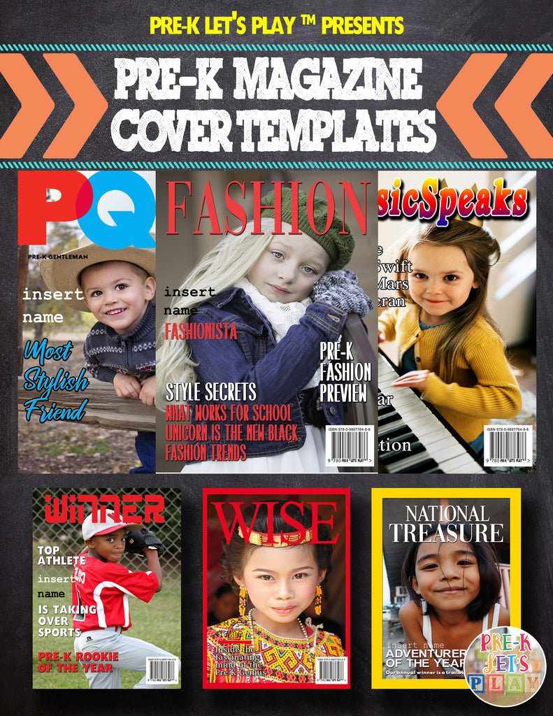 Make your own Pre-K magazine covers of your students with these magazine cover templates.
