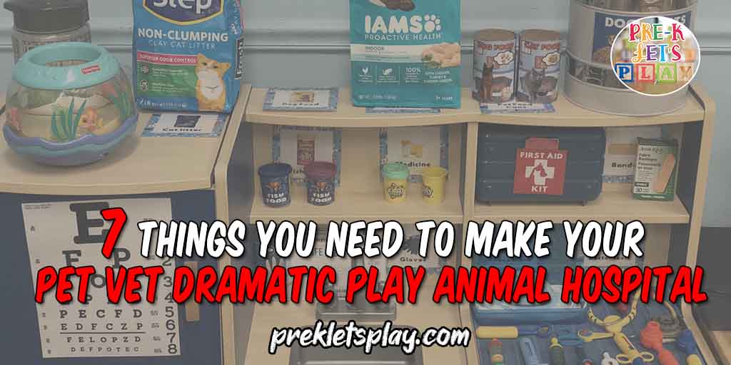 Kids love to learn and play in dramatic play. Here are some classroom tips to help you create a pretend play pet vet animal hospital.