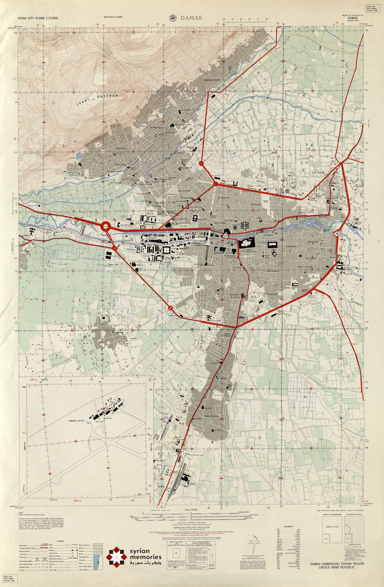 1958 City of Damascus Map