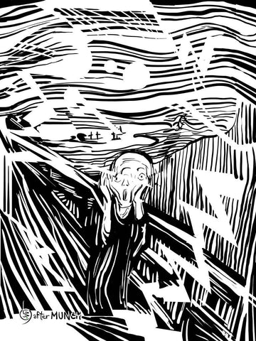 "The Scream" According To Richter Scale, Caricature by Saad Hajo