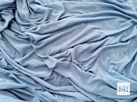 A piece of light blue modal fabric.