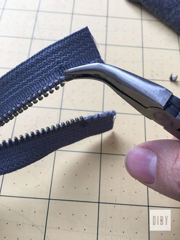 Installing new zipper stops