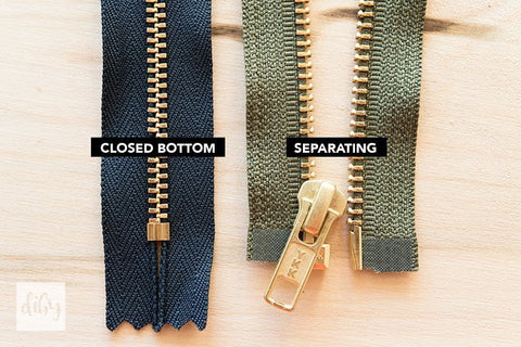 Types of Zippers for Sewing