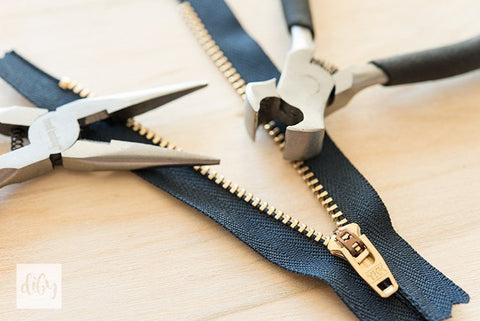 Tools to Shorten Metal Zippers DIBY Club Zipper Tutorial