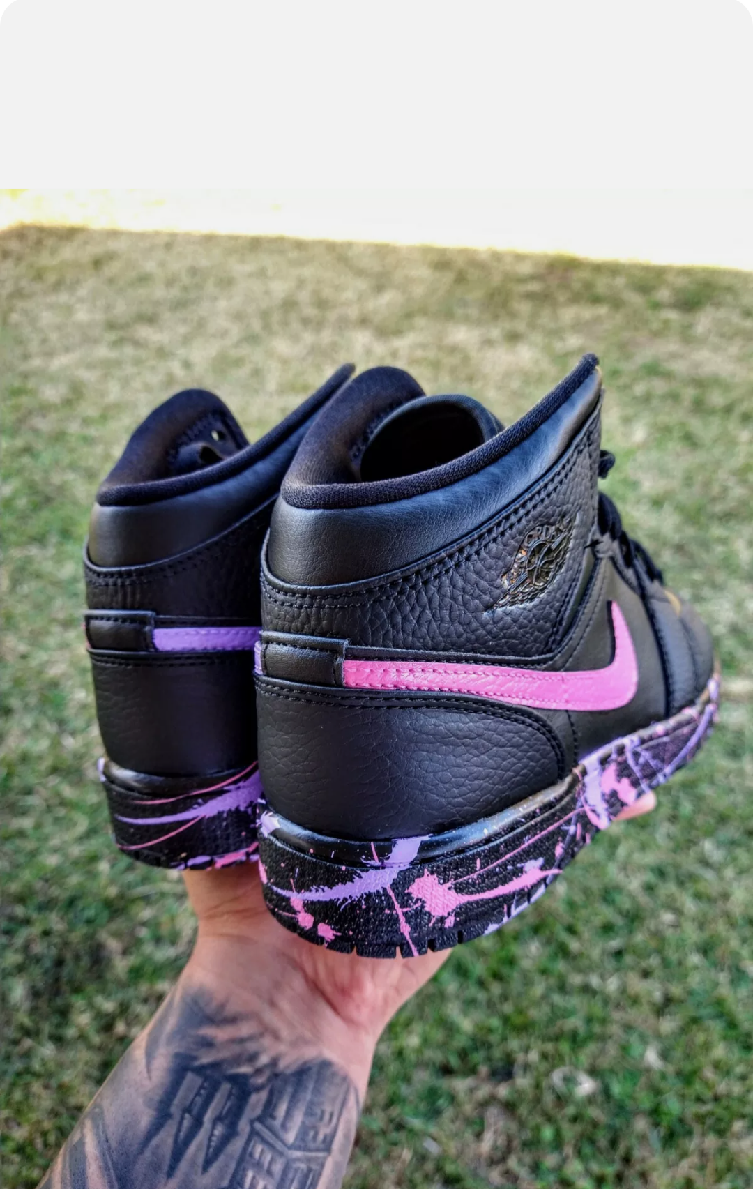 Air Jordan 1 Mid Chispas Rosa Lila – 