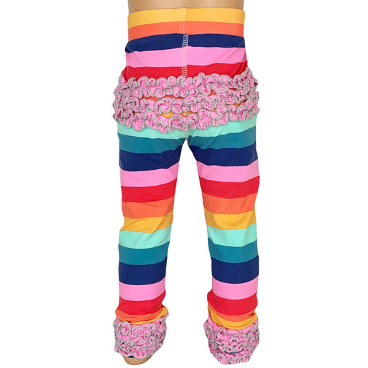 AnnLoren Girls Unicorns Rainbow Dress & Pink Swirl Leggings Outfit